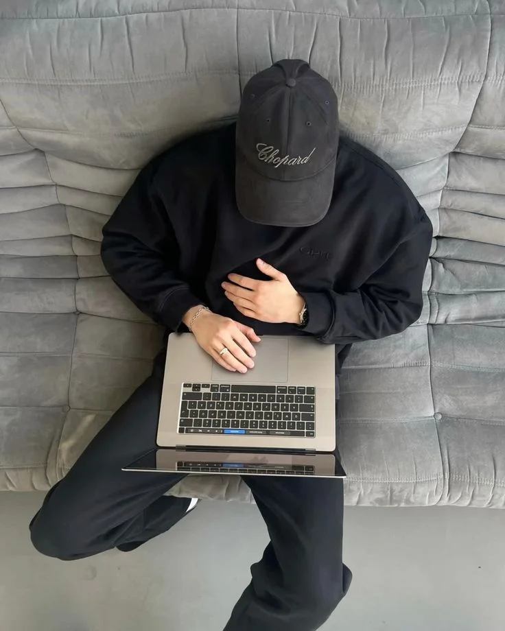 Creative studio desk setup with laptop