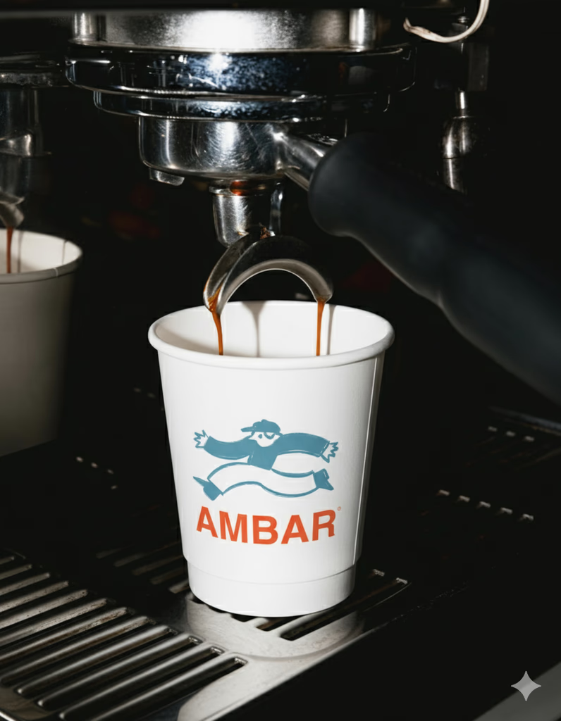Ambar. coffee cup shot